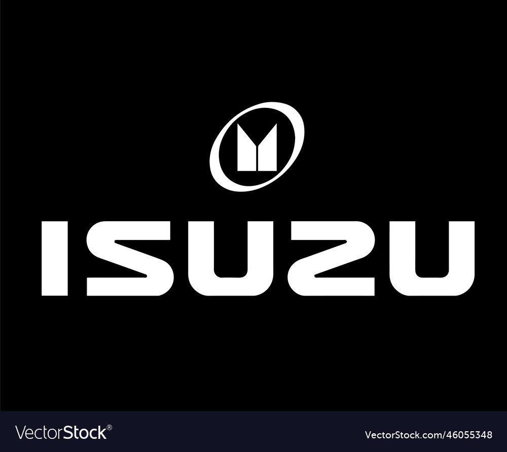 isuzu logo brand symbol with name white vector 46055348